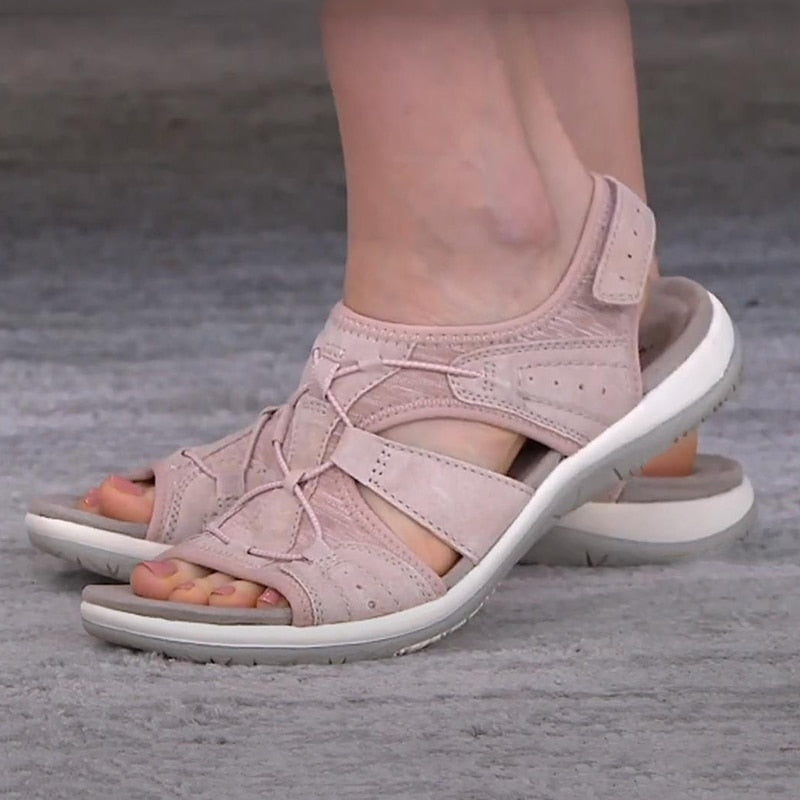 Sandali donna estivi e sportivi con chiusura a strappo, comodi e leggeri - view 11