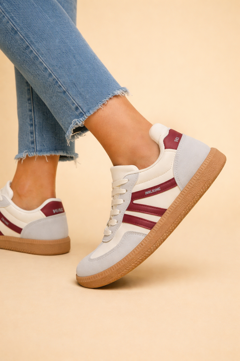 Sneakers donna comode e casual, scarpe da ginnastica leggere per primavera ed estate - Rosso