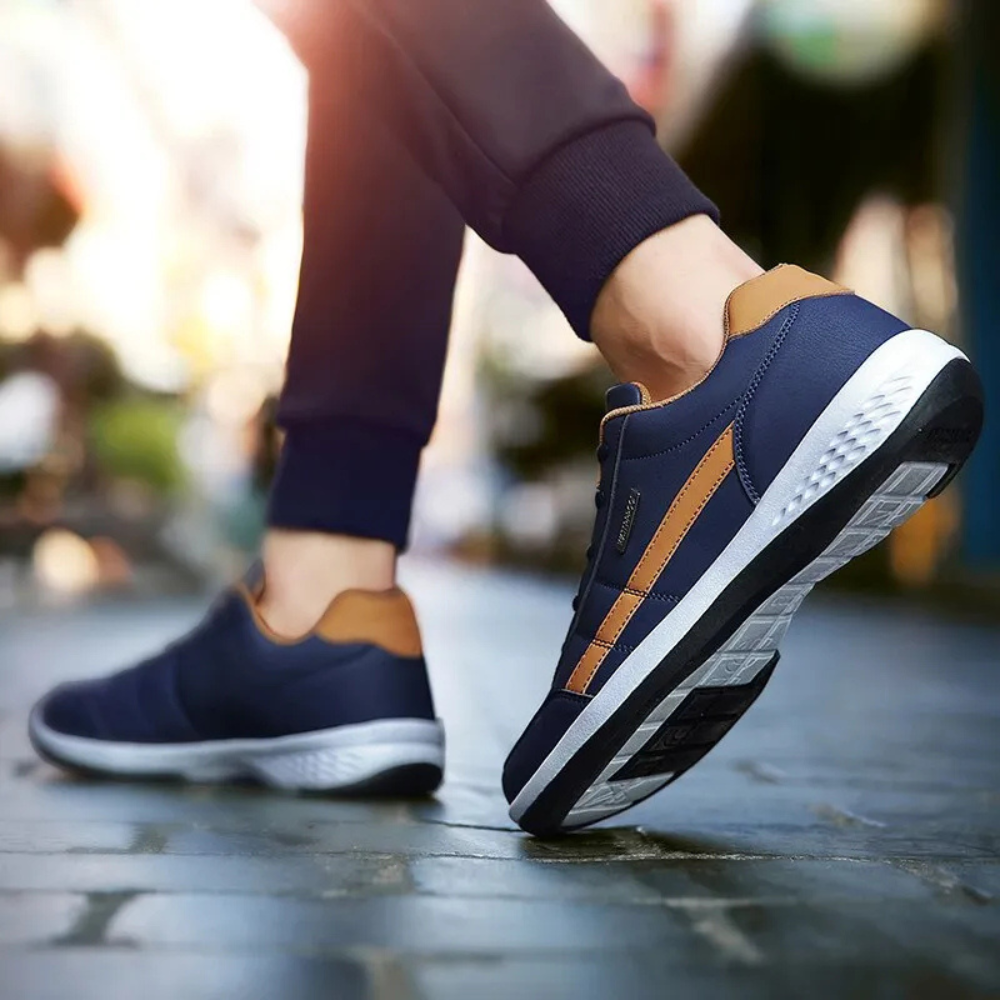 Sneakers in pelle da uomo con lacci, casual e comode per tutti i giorni - view 10