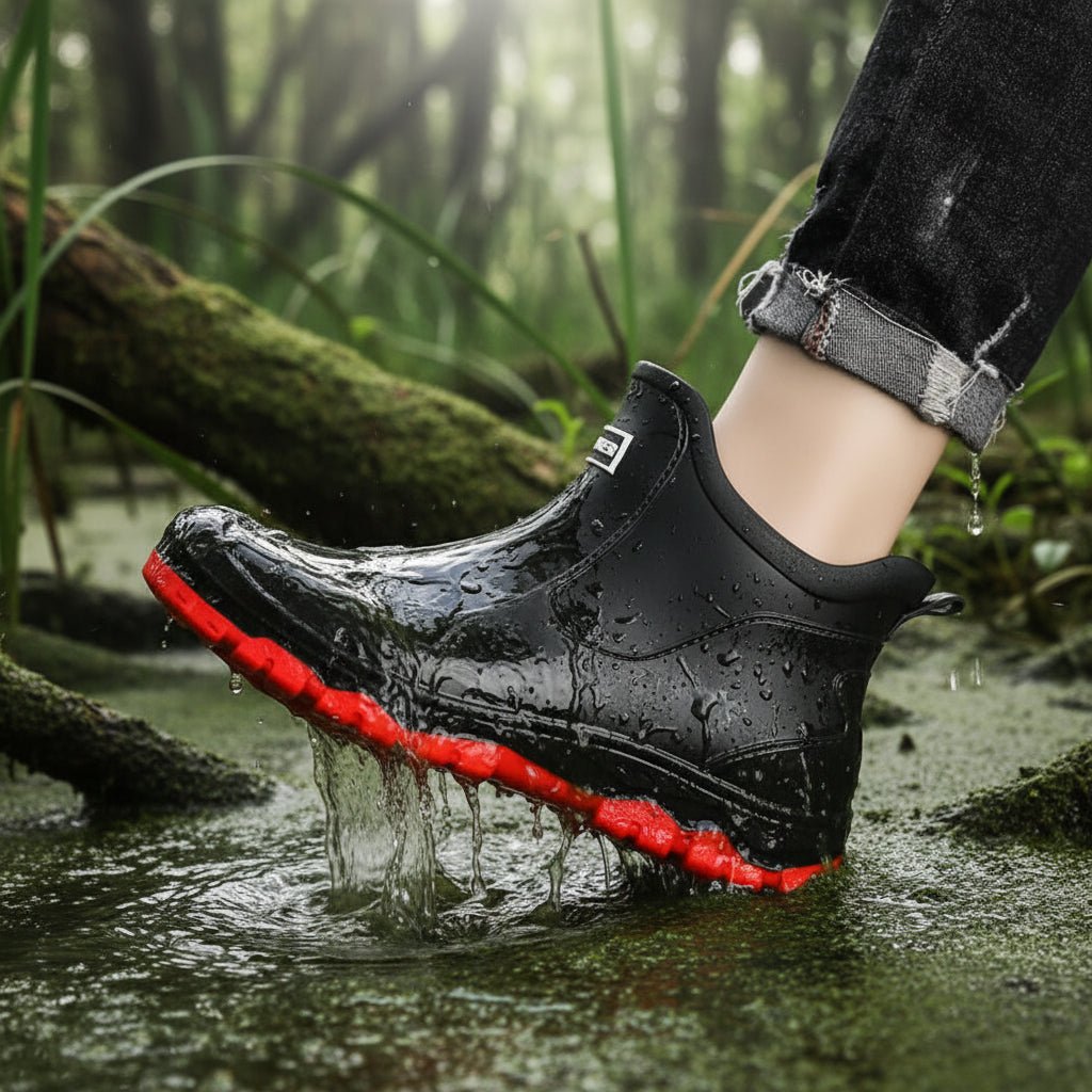 Stivaletti di gomma da pioggia outdoor e antiscivolo, per giardino, pesca e campeggio - view 5