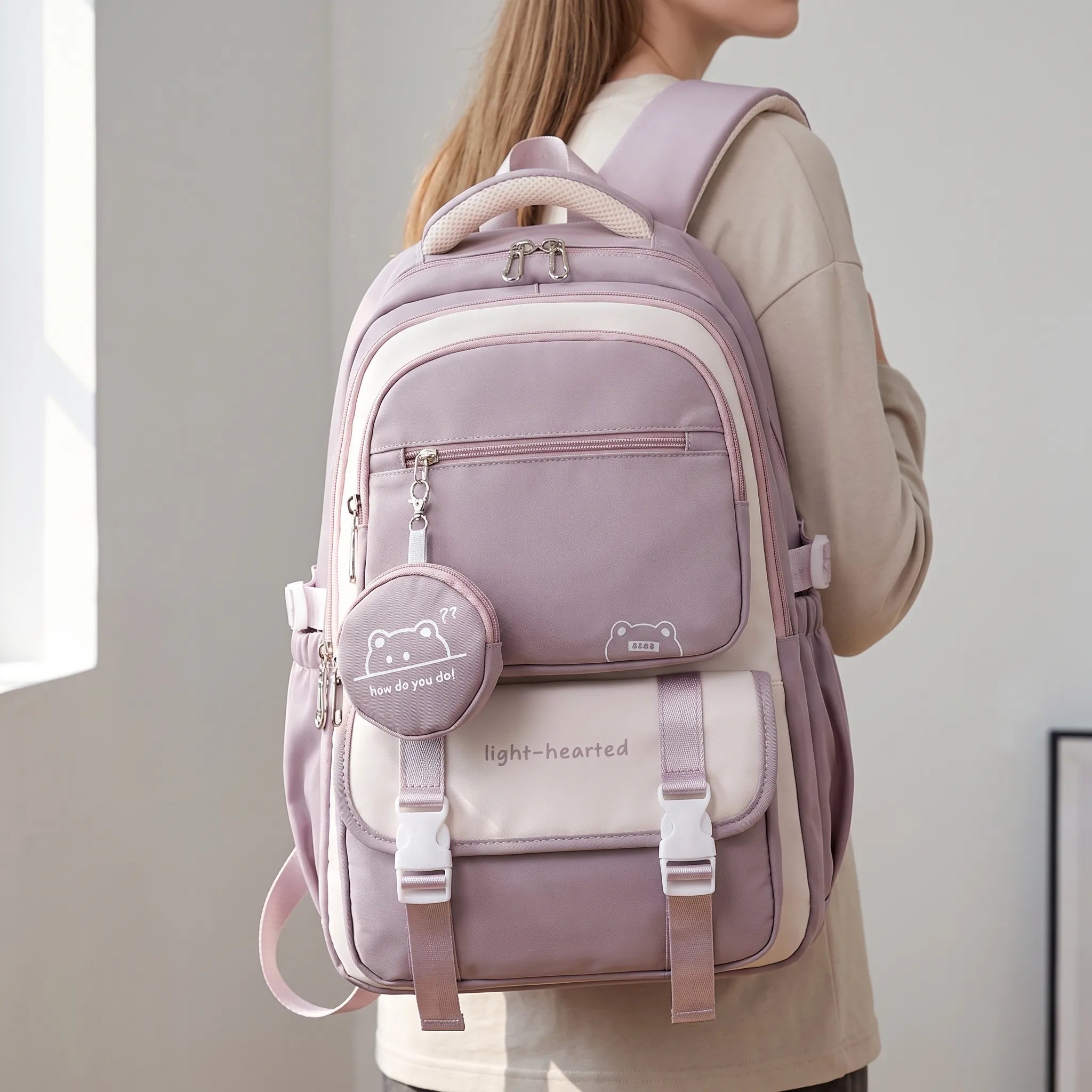 Zaino scolastico multitasche con porta pc, per medie e superiori - zaino con tante tasche - view 6